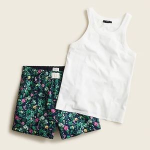 New J. Crew Cotton Poplin Boxer Pajama in Winter Garden Floral *TOP ONLY*
